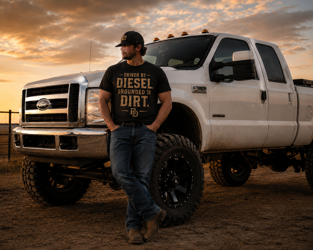 (Driven by Diesel, Grounded in Dirt) Unisex T-Shirts