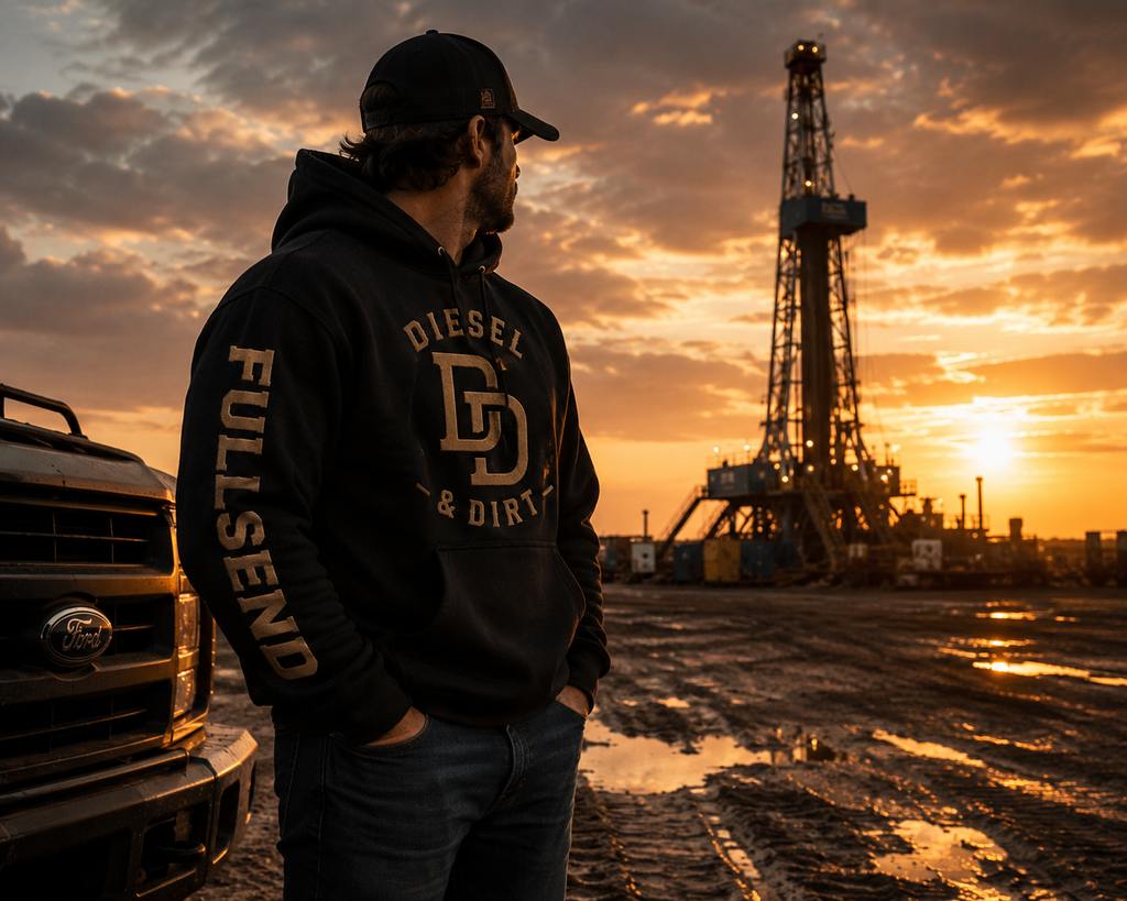 Diesel & Dirt Hoodies With FULL SEND Sleeve print